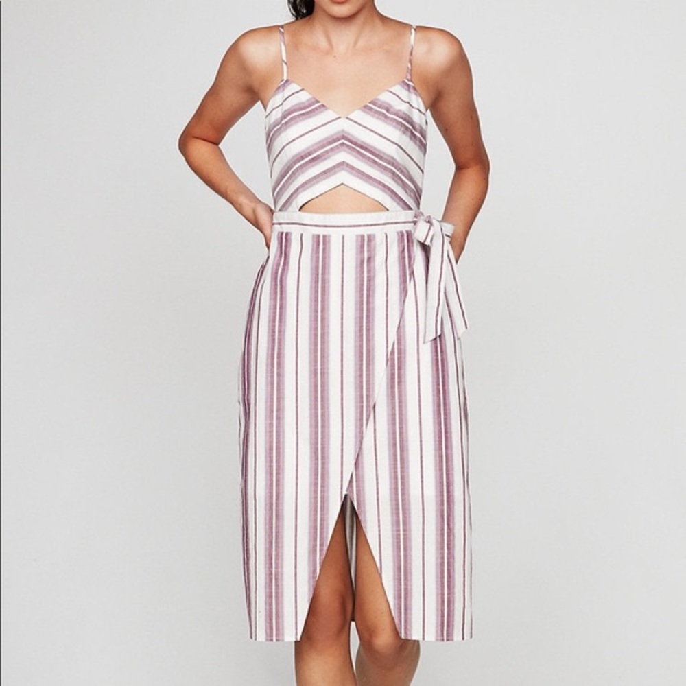 Express Striped Cutout Dress